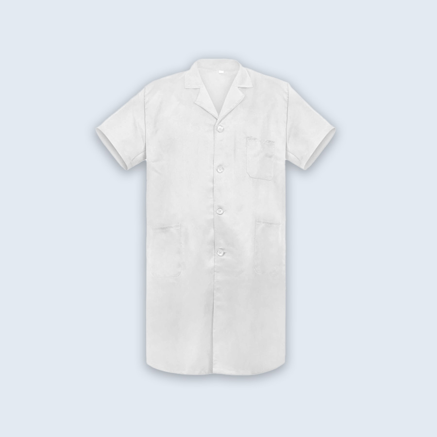 College Uniforms Long Labcoat | LLC - WHITE