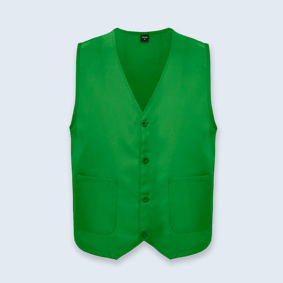 Supermarket Uniforms | Waist Coat | Green Patch Vest