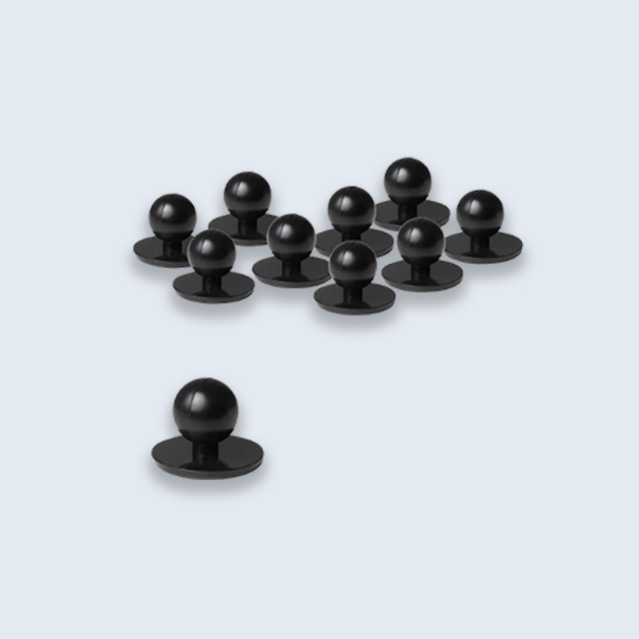 Mushroom Button Black
